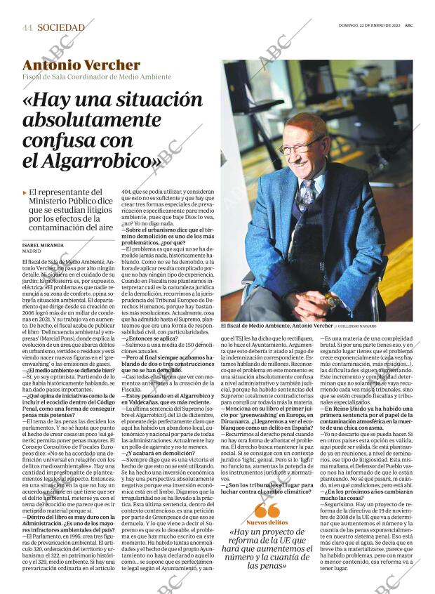 ABC MADRID 22-01-2023 página 44