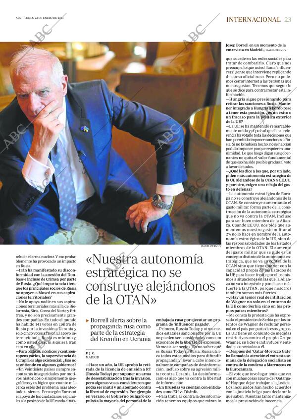 ABC MADRID 23-01-2023 página 23