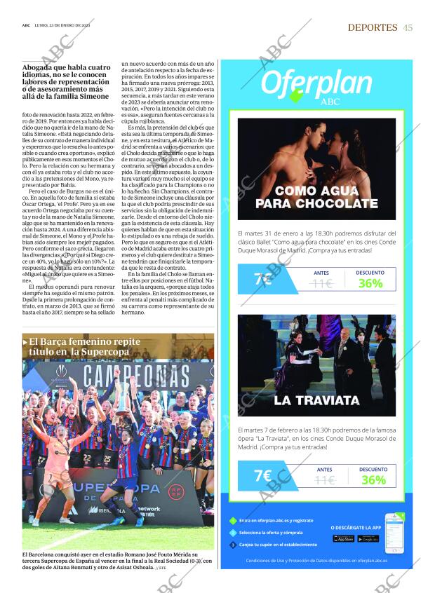 ABC MADRID 23-01-2023 página 45