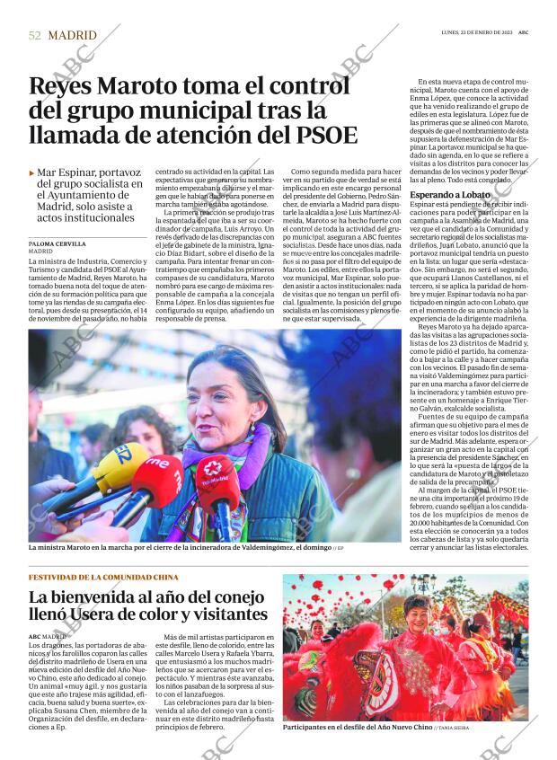 ABC MADRID 23-01-2023 página 52
