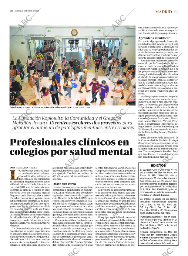 ABC MADRID 23-01-2023 página 53