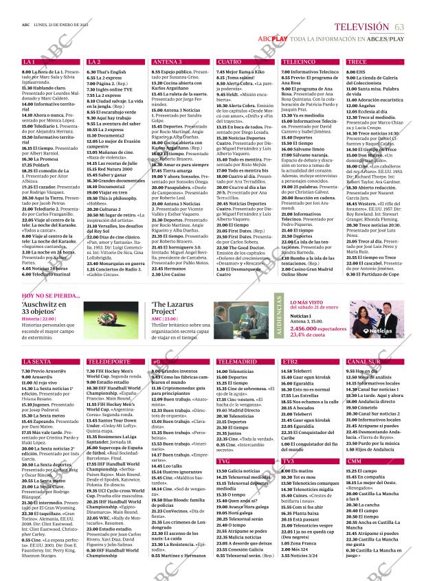 ABC MADRID 23-01-2023 página 63