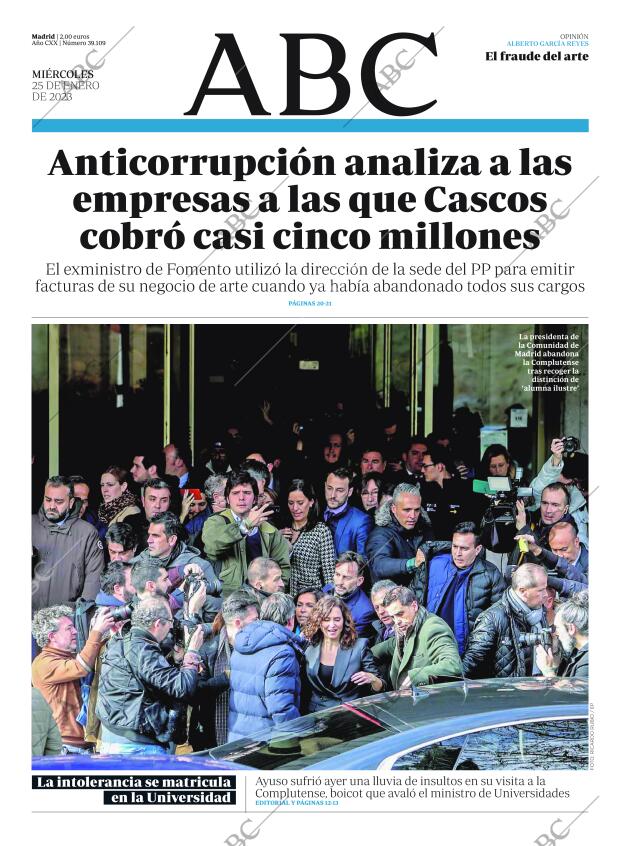 ABC MADRID 25-01-2023 página 1