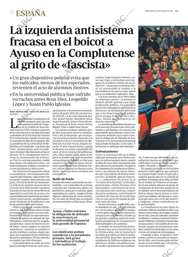 ABC MADRID 25-01-2023 página 12