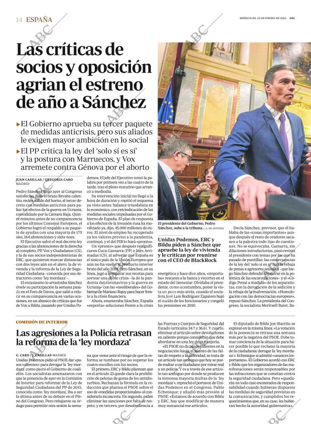 ABC MADRID 25-01-2023 página 14