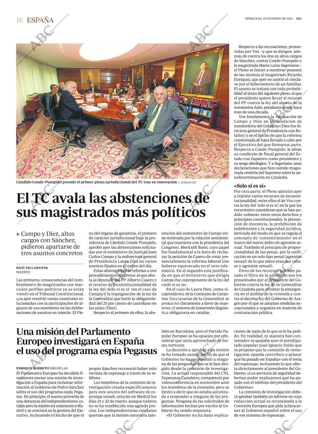 ABC MADRID 25-01-2023 página 16