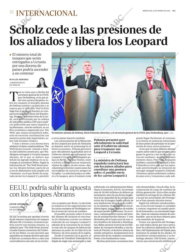 ABC MADRID 25-01-2023 página 22