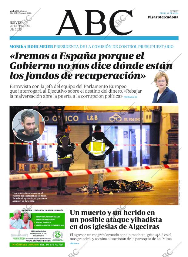 ABC MADRID 26-01-2023 página 1