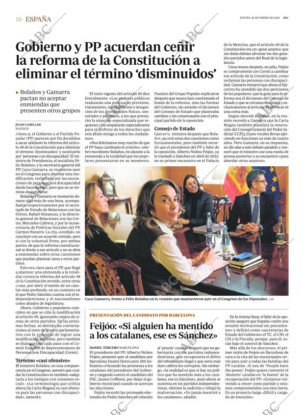 ABC MADRID 26-01-2023 página 18