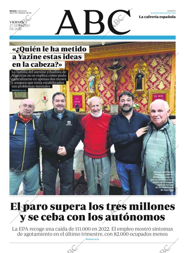 ABC MADRID 27-01-2023 página 1