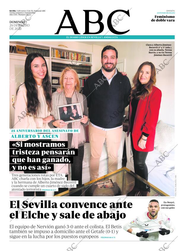 ABC SEVILLA 29-01-2023 página 1
