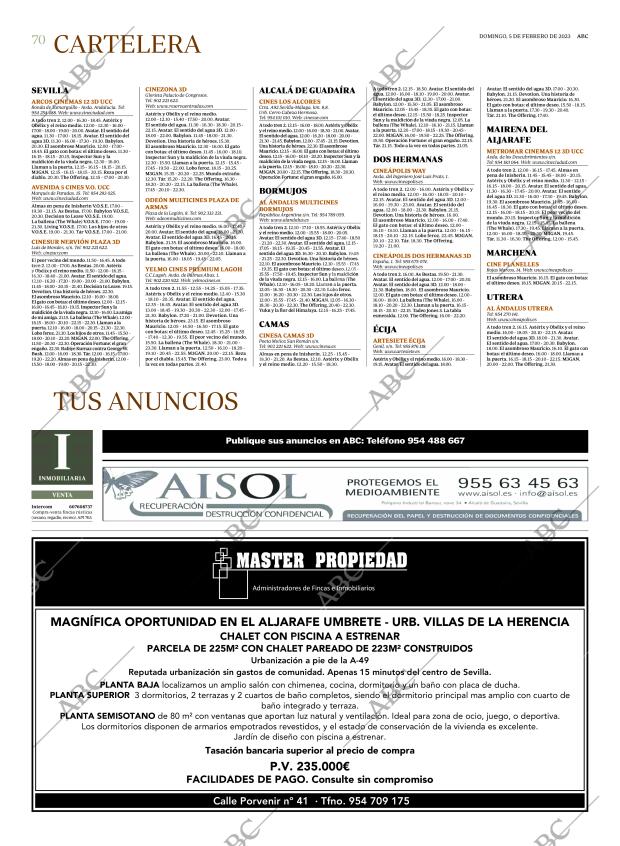 ABC SEVILLA 05-02-2023 página 70