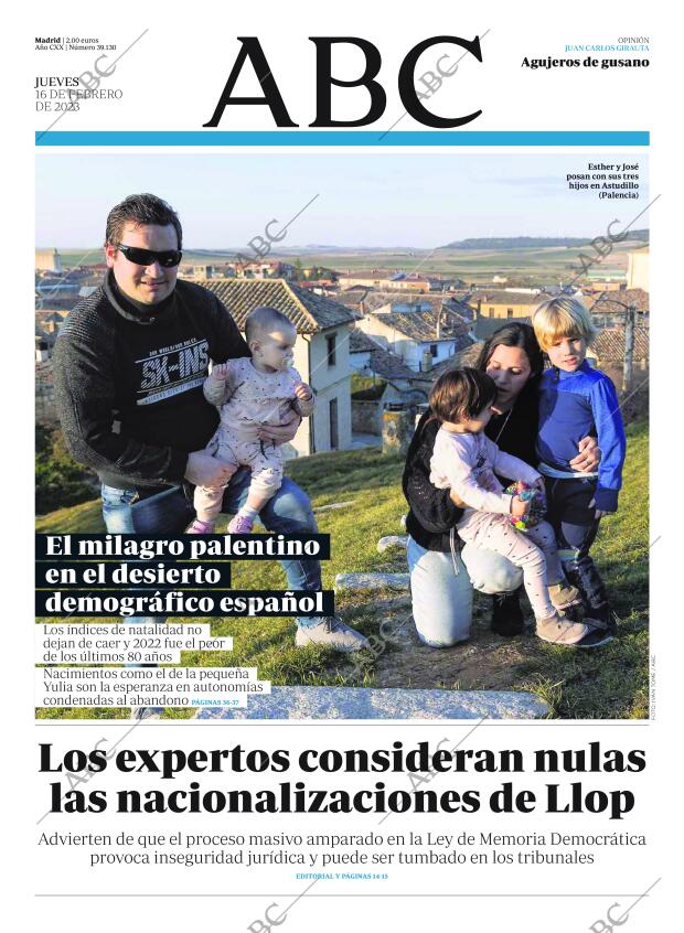 ABC MADRID 16-02-2023 página 1