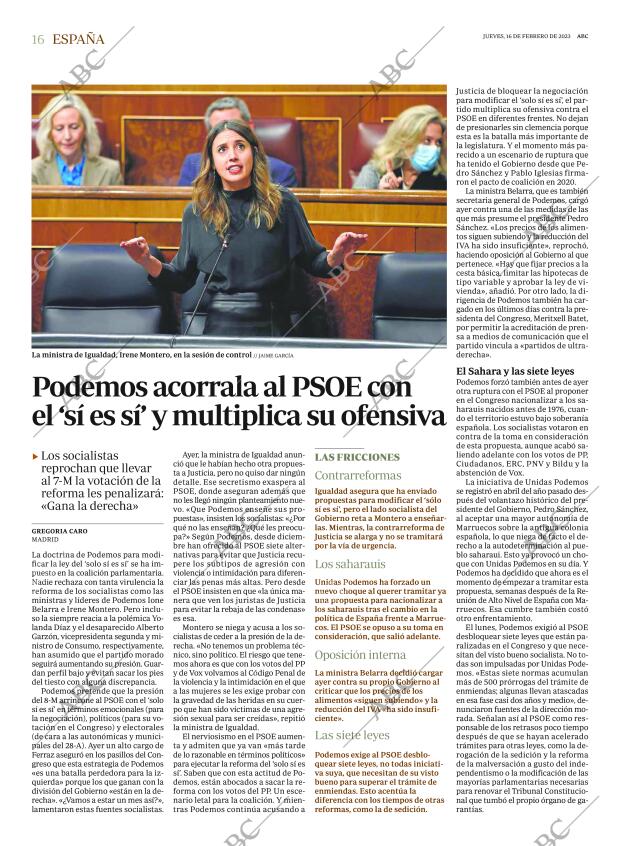 ABC MADRID 16-02-2023 página 16