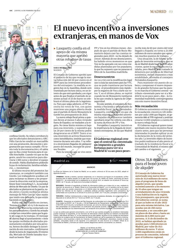 ABC MADRID 16-02-2023 página 49