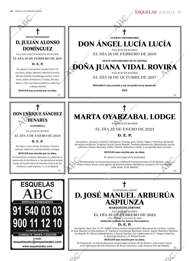 ABC MADRID 16-02-2023 página 55