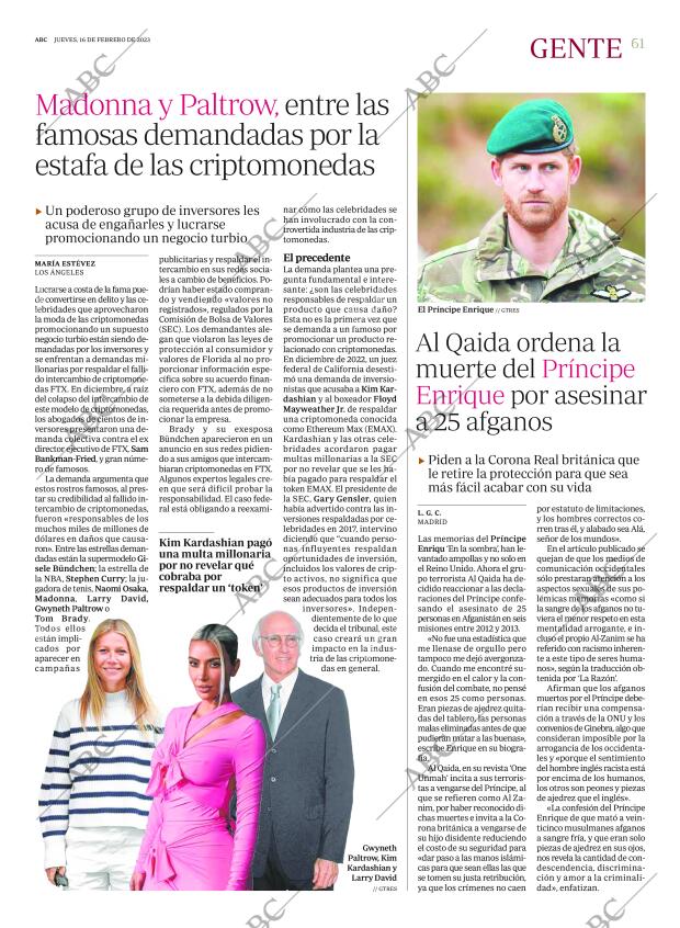 ABC MADRID 16-02-2023 página 61