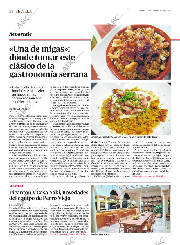 ABC SEVILLA 18-02-2023 página 22