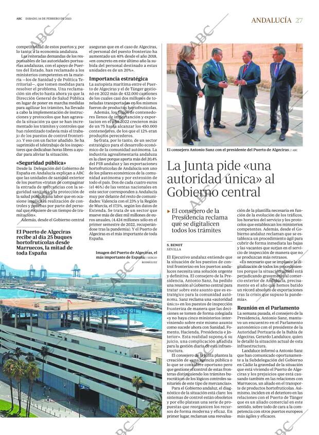 ABC SEVILLA 18-02-2023 página 27