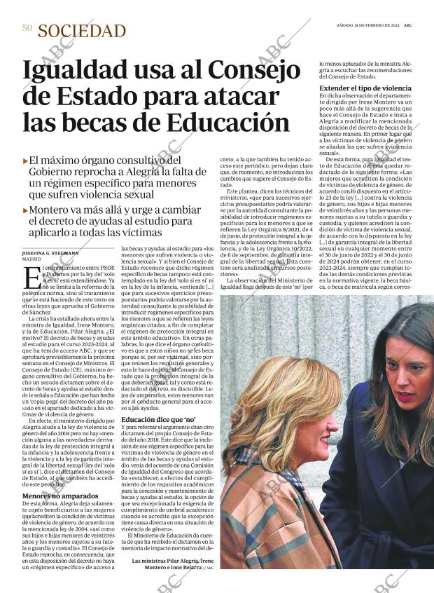 ABC SEVILLA 18-02-2023 página 50
