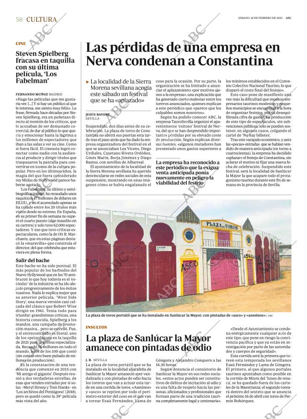 ABC SEVILLA 18-02-2023 página 58