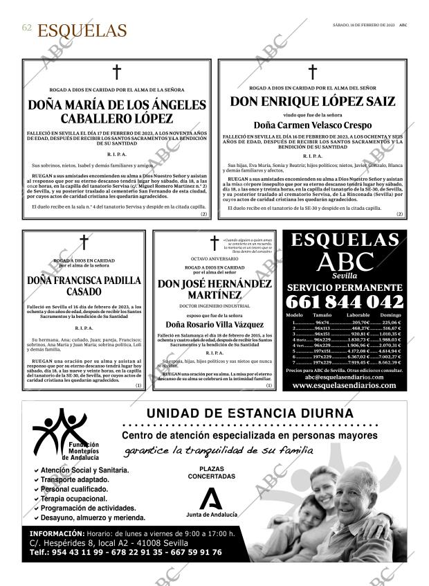 ABC SEVILLA 18-02-2023 página 62