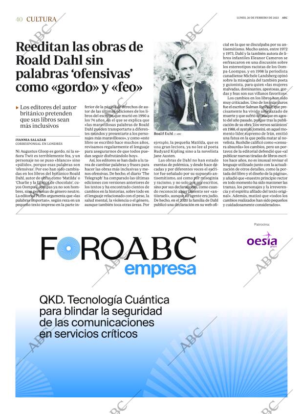 ABC MADRID 20-02-2023 página 40