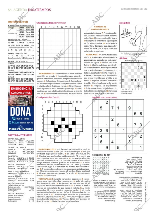 ABC MADRID 20-02-2023 página 58