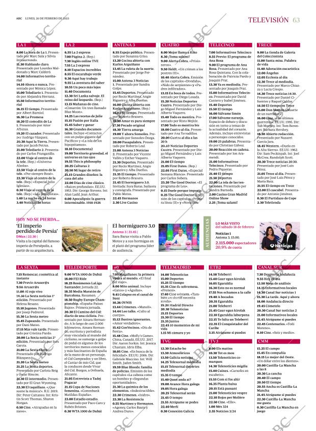 ABC MADRID 20-02-2023 página 63