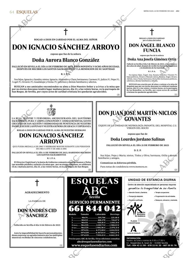 ABC SEVILLA 22-02-2023 página 64