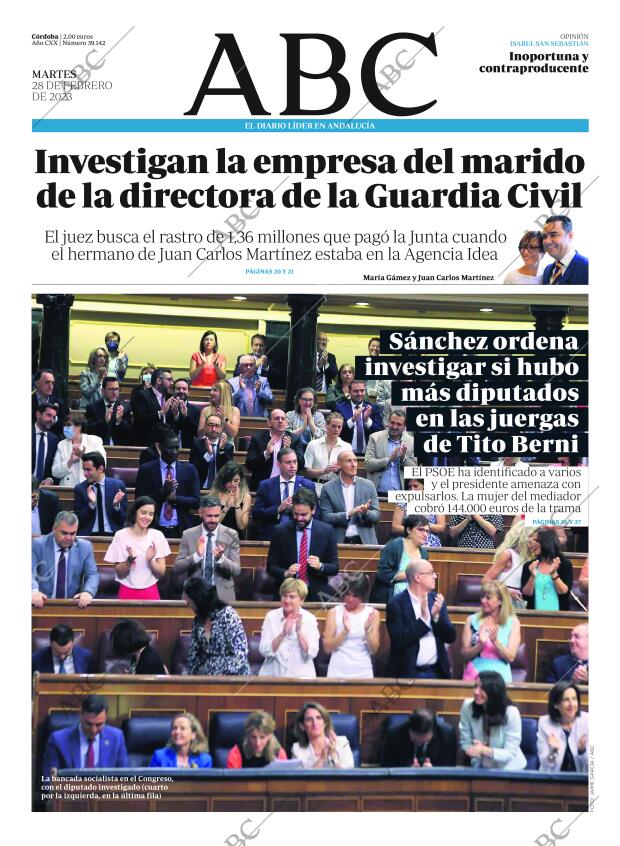 ABC CORDOBA 28-02-2023 página 1