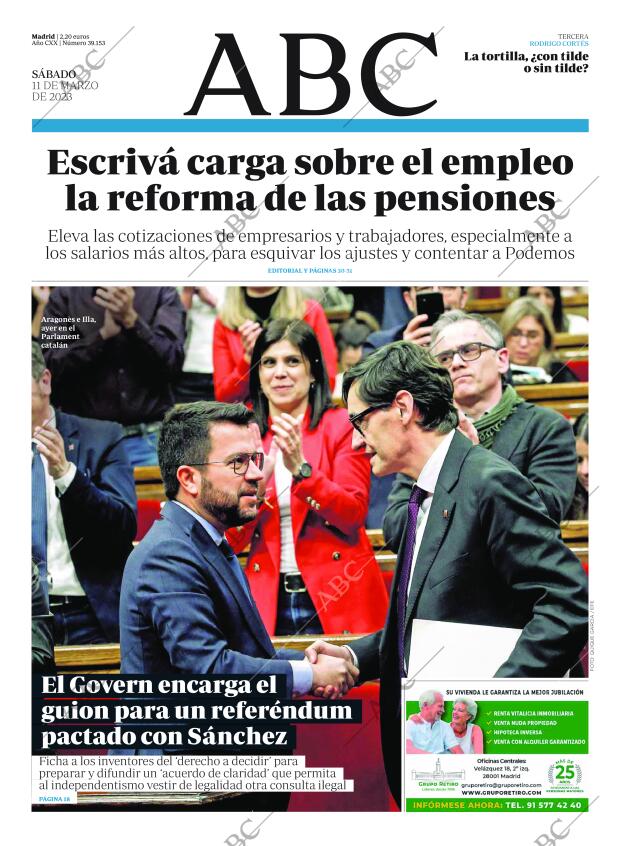 ABC MADRID 11-03-2023 página 1