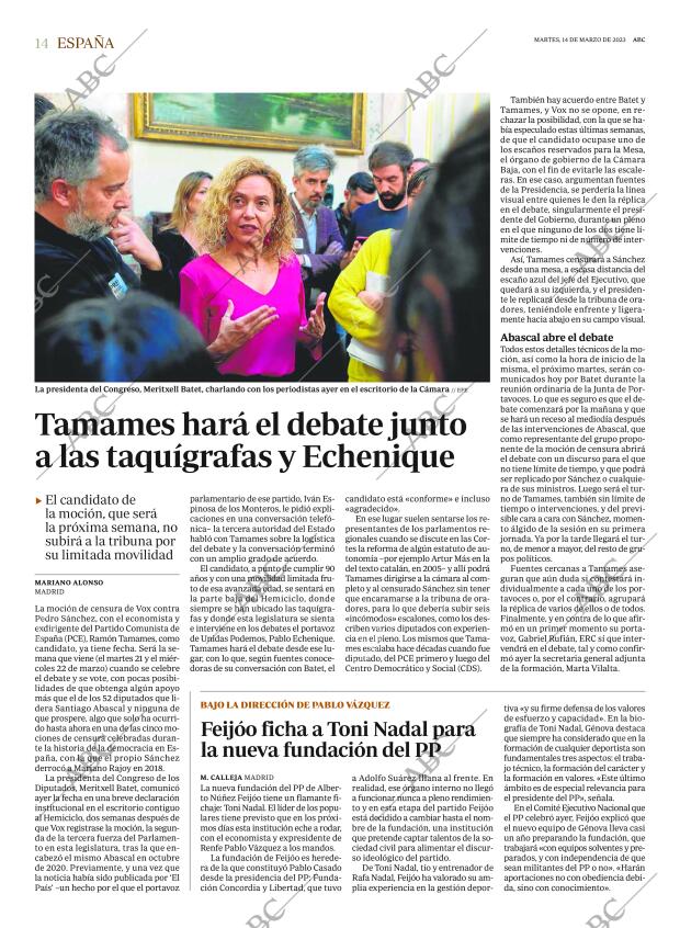 ABC MADRID 14-03-2023 página 14