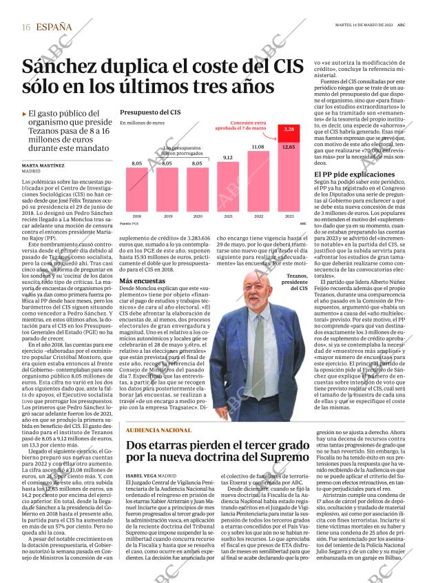 ABC MADRID 14-03-2023 página 16