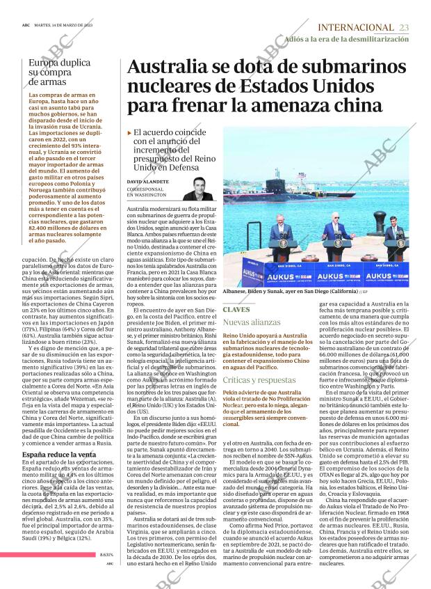 ABC MADRID 14-03-2023 página 23