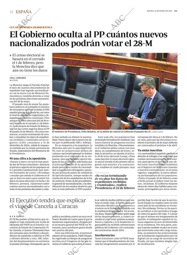 ABC MADRID 25-03-2023 página 18
