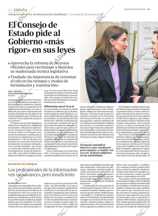 ABC MADRID 30-03-2023 página 20