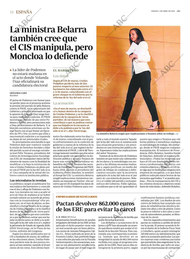 ABC MADRID 01-04-2023 página 18