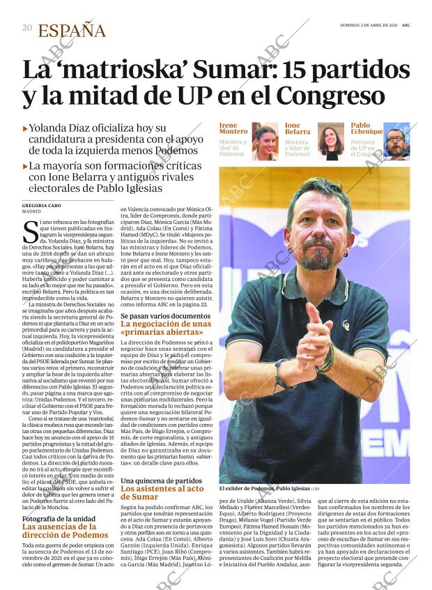 ABC MADRID 02-04-2023 página 20