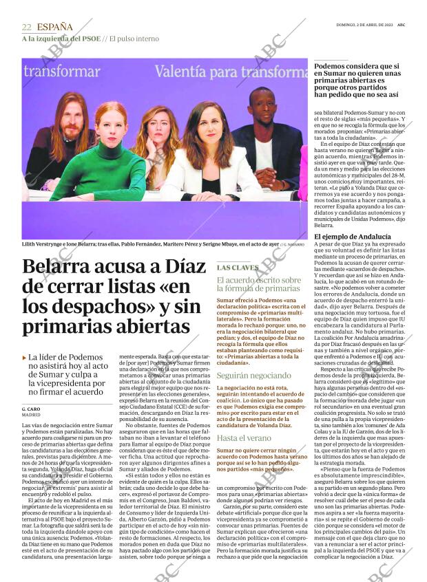 ABC MADRID 02-04-2023 página 22