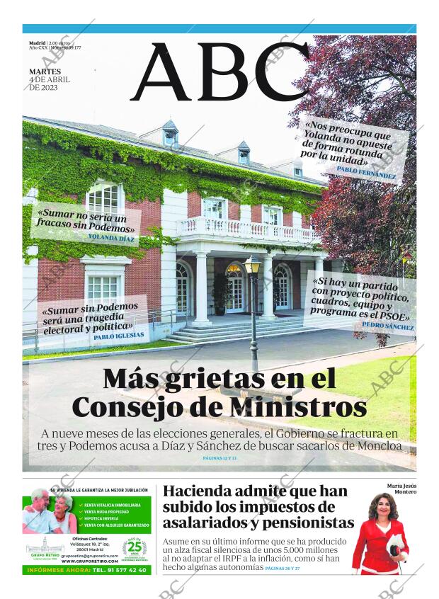 ABC MADRID 04-04-2023 página 1