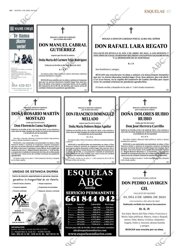 ABC SEVILLA 04-04-2023 página 67