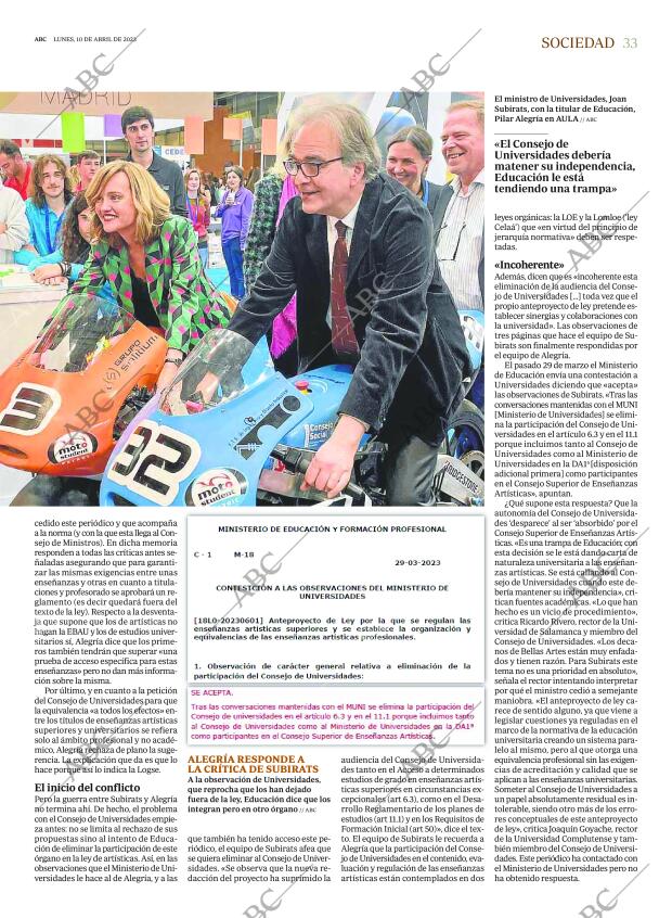 ABC MADRID 10-04-2023 página 33