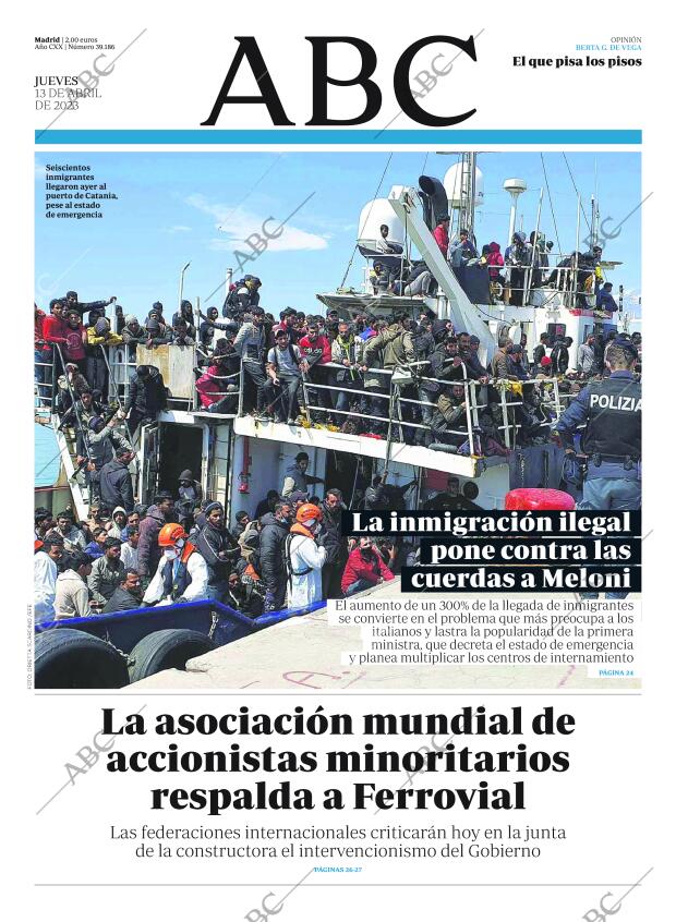ABC MADRID 13-04-2023 página 1