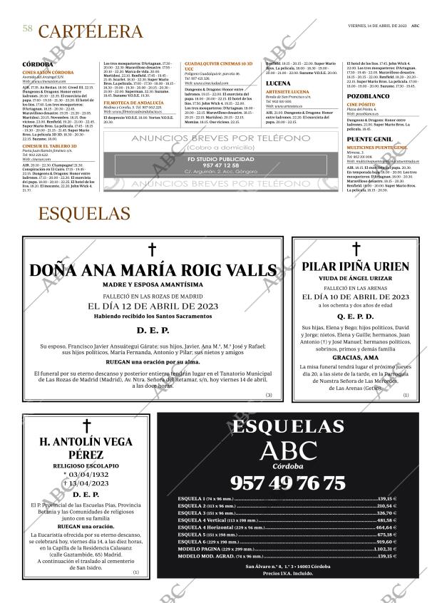 ABC CORDOBA 14-04-2023 página 58
