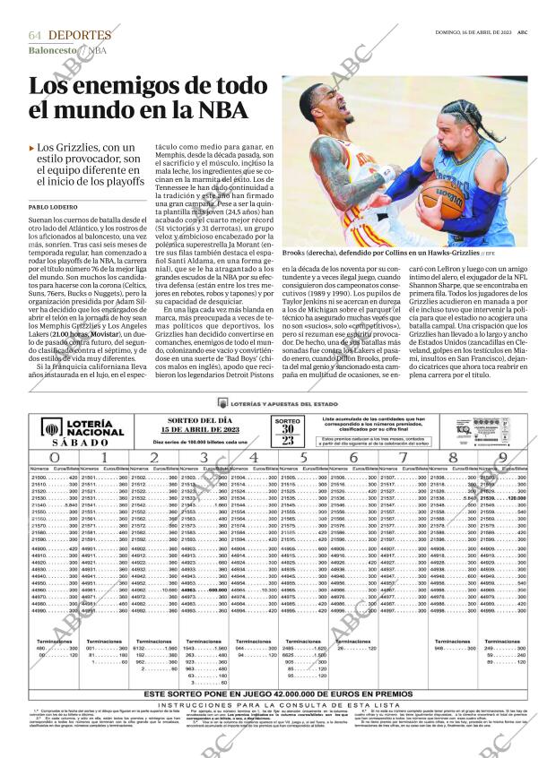ABC MADRID 16-04-2023 página 64