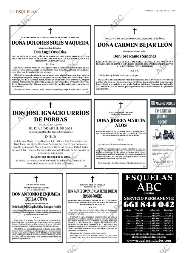 ABC SEVILLA 16-04-2023 página 70