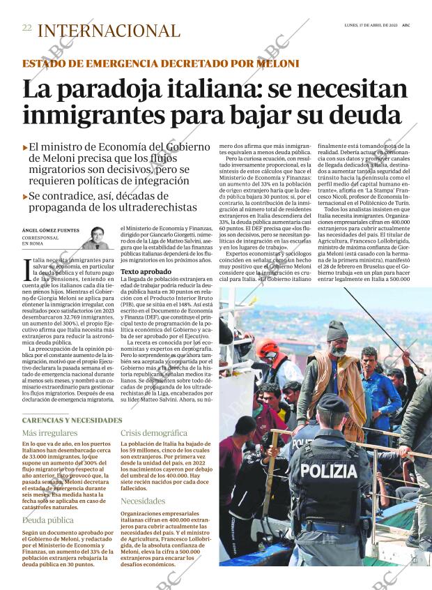 ABC MADRID 17-04-2023 página 22