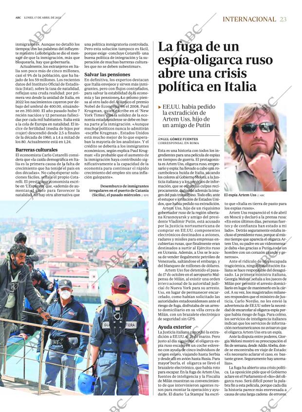 ABC MADRID 17-04-2023 página 23