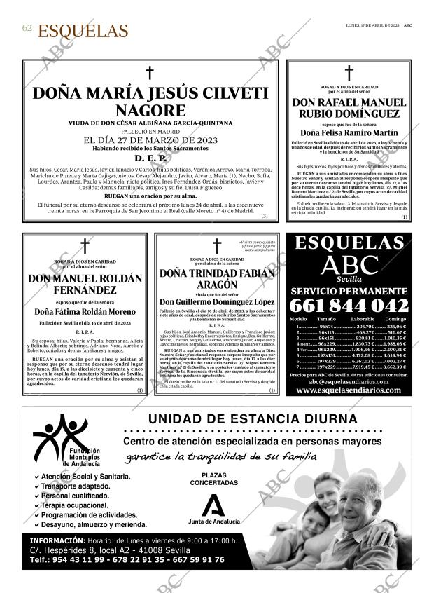 ABC SEVILLA 17-04-2023 página 62